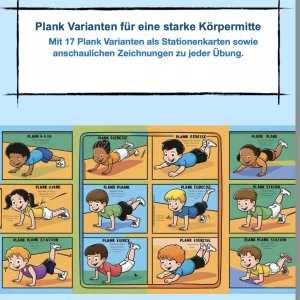 Plank Varianten - 17 Stationenkarten für eine starke Körpermitte [Digital]
