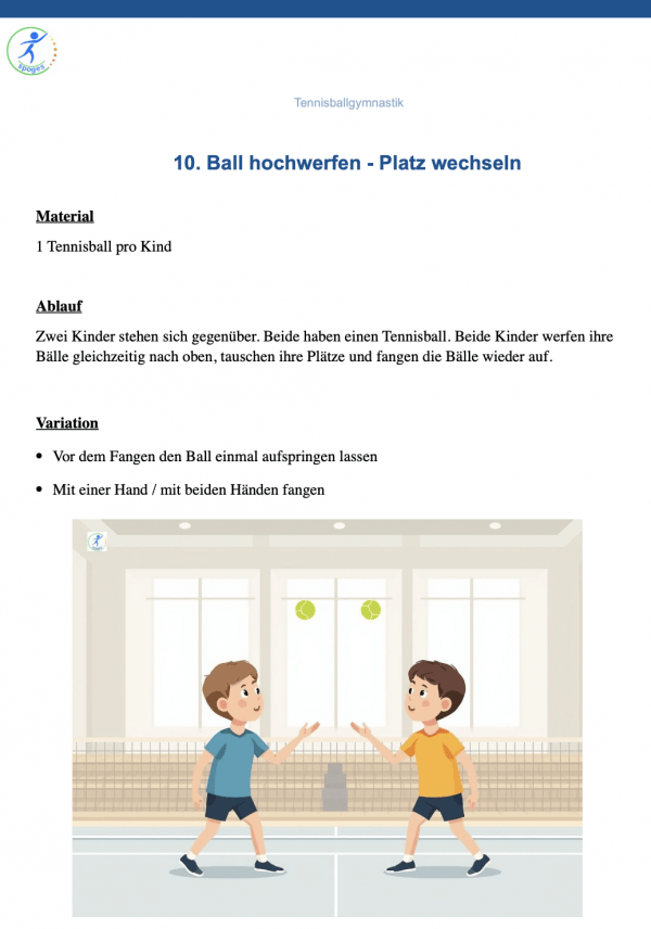 15 Übungen mit Tennisbällen für den Sportunterricht [Digital] – Bild 2
